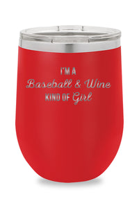 Baseball & Wine Kind Of Girl Drinkware