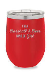 Baseball & Beer Kind Of Girl Drinkware