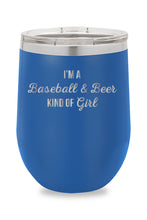 Load image into Gallery viewer, Baseball &amp; Beer Kind Of Girl Drinkware