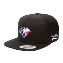 Load image into Gallery viewer, DingerKing USA Logo Flat-Bill Snapback Hat