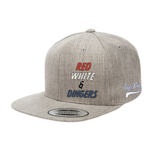 Red White & Dingers Flat-Bill Snapback Hat