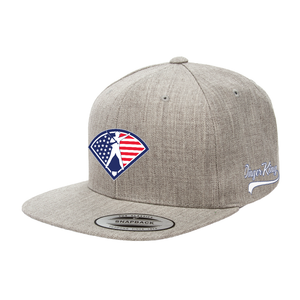 DingerKing USA Logo Flat-Bill Snapback Hat