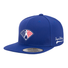 Load image into Gallery viewer, DingerKing USA Logo Flat-Bill Snapback Hat