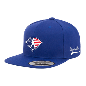 DingerKing USA Logo Flat-Bill Snapback Hat