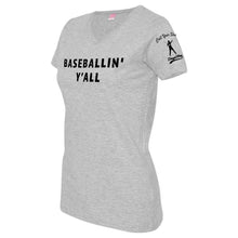 Load image into Gallery viewer, Baseballin&#39; Y&#39;all Women&#39;s V-Neck