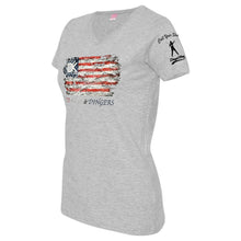 Load image into Gallery viewer, Red White &amp; Dingers Women&#39;s V-Neck