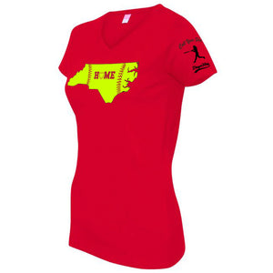 NC HOME Plate Softball Women's V-Neck