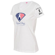 Load image into Gallery viewer, Dingerking USA Logo Women&#39;s V-Neck