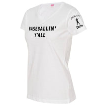 Load image into Gallery viewer, Baseballin&#39; Y&#39;all Women&#39;s V-Neck