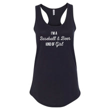 Load image into Gallery viewer, Baseball &amp; Beer Kind of Girl Women&#39;s Tank