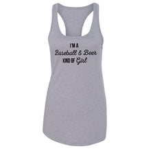 Load image into Gallery viewer, Baseball &amp; Beer Kind of Girl Women&#39;s Tank