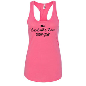 Baseball & Beer Kind of Girl Women's Tank