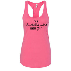 Baseball & Wine Kind of Girl Women's Tank