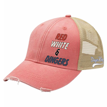 Load image into Gallery viewer, Red White &amp; Dingers Trucker Hat