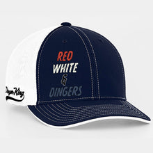 Load image into Gallery viewer, Red White &amp; Dingers Mesh Flexfit Hat