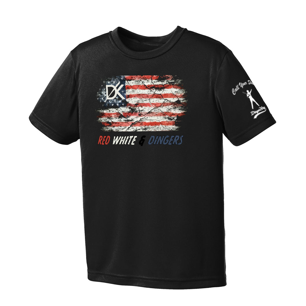 Red White & Dingers Youth Performance Tee