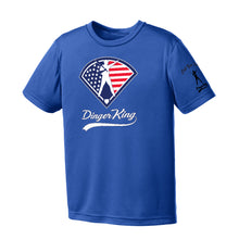 Load image into Gallery viewer, DingerKing USA Logo Youth Performance Tee