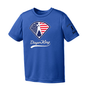 DingerKing USA Logo Youth Performance Tee