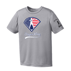 DingerKing USA Logo Youth Performance Tee