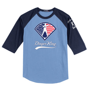 Dingerking USA Logo Baseball Tee