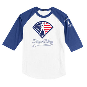 Dingerking USA Logo Baseball Tee