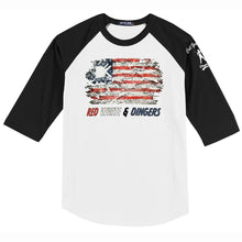 Load image into Gallery viewer, Red White &amp; Dingers Youth Baseball Tee