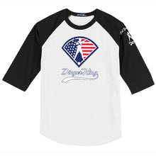 Load image into Gallery viewer, DingerKing USA Logo Youth Baseball Tee