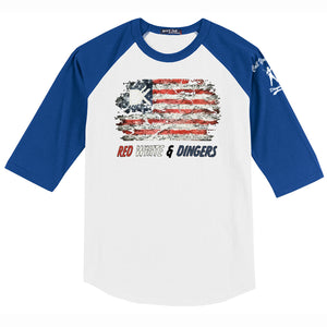 Red White & Dingers Youth Baseball Tee