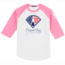 Load image into Gallery viewer, DingerKing USA Logo Youth Baseball Tee