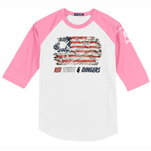 Load image into Gallery viewer, Red White &amp; Dingers Youth Baseball Tee